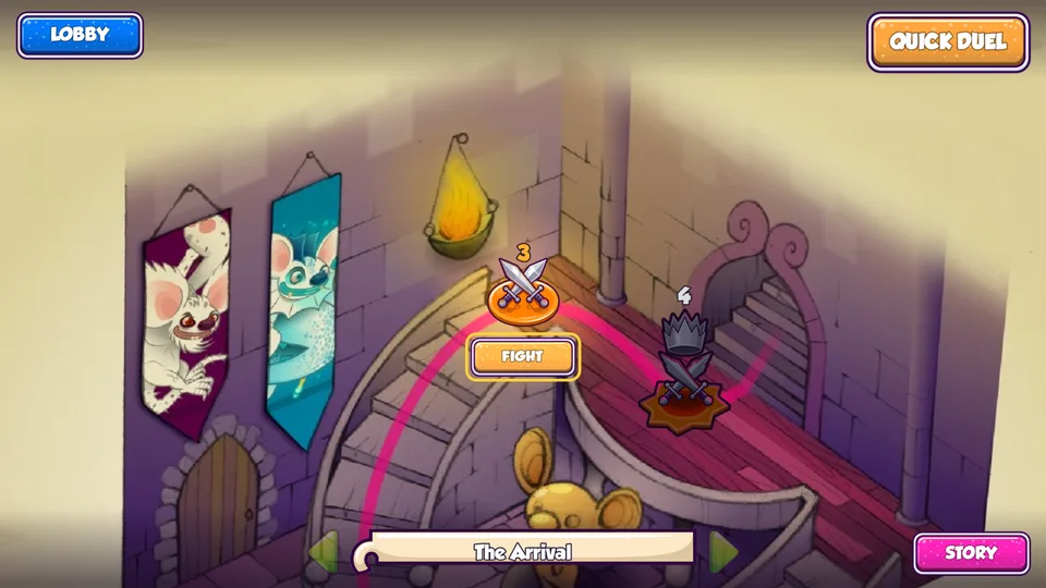 Floor 1 of the Academy map with its rivals